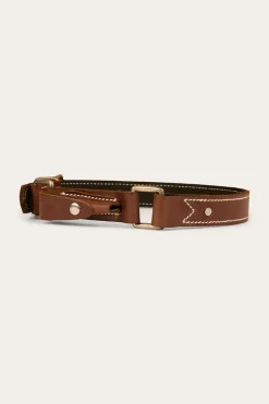 Online Ringers Western Hobble Belt - Brown / Silver