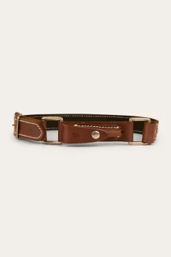 Online Ringers Western Hobble Belt - Brown / Silver