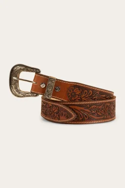 Discount Ringers Western Holster Belt - Brown / Silver
