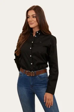 New Ringers Western Homestead Womens Dress Shirt - Black