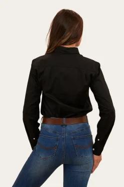 New Ringers Western Homestead Womens Dress Shirt - Black