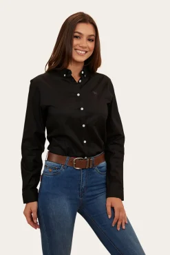 New Ringers Western Homestead Womens Dress Shirt - Black