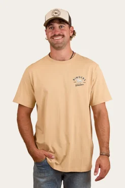 Discount Ringers Western Hometown Mens Loose Fit T-Shirt - Dark Sand