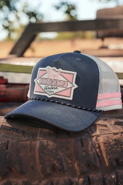New Ringers Western Hometown Trucker Cap - Charcoal / Rosey