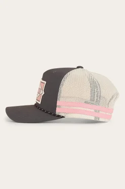 New Ringers Western Hometown Trucker Cap - Charcoal / Rosey