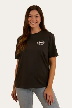 Discount Ringers Western Hometown Womens Loose Fit T-Shirt - Charcoal