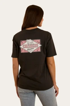 Discount Ringers Western Hometown Womens Loose Fit T-Shirt - Charcoal