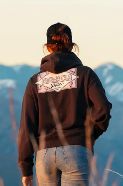 Online Ringers Western Hometown Womens Pullover Hoodie - Charcoal