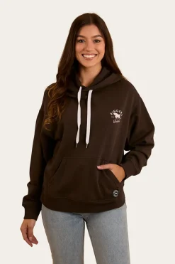Online Ringers Western Hometown Womens Pullover Hoodie - Charcoal