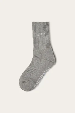 Hot Ringers Western Howdy Unisex Sock 2 Pack - Black/Grey Marle