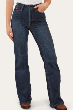 New Ringers Western Indi Womens High-Rise Bootleg Jeans - Dark Blue