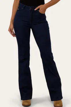 Best Ringers Western Indi Womens High-Rise Bootleg Jeans - Indigo Blue