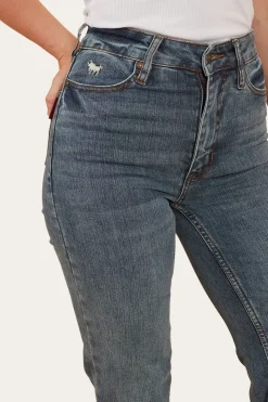 Online Ringers Western Indi Womens High-Rise Bootleg Jeans - Vintage Light Blue