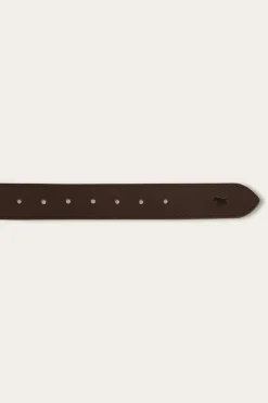 Online Ringers Western James Belt - Dark Brown / Gold