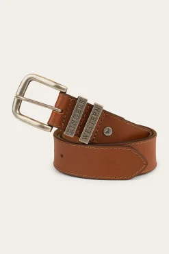 Best Ringers Western James Belt - Tawny Brown / Silver