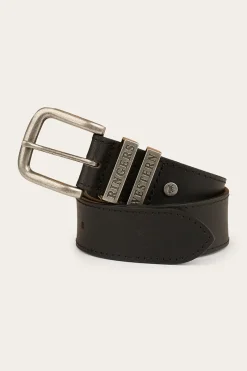 Hot Ringers Western James Kids Belt - Black / Silver