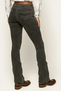 New Ringers Western Katherine Cowgirl Womens Mid-Rise Bootleg Jeans - Charcoal