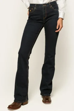 Discount Ringers Western Katherine Womens Mid-Rise Bootleg Jeans - Dark Blue