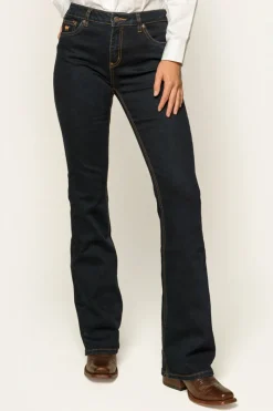 Discount Ringers Western Katherine Womens Mid-Rise Bootleg Jeans - Dark Blue