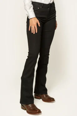 Discount Ringers Western Katherine Womens Mid-Rise Bootleg Jeans - Black