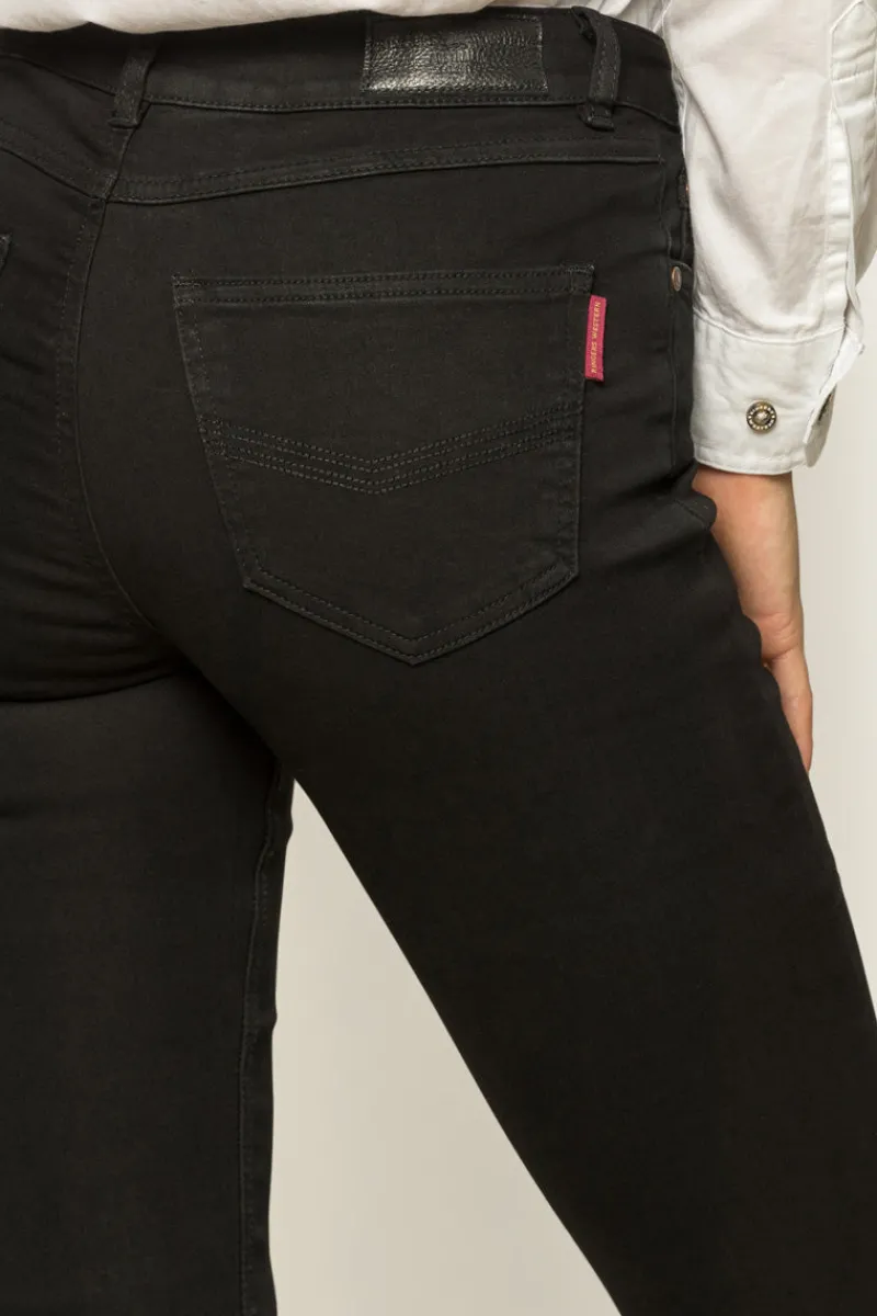 Discount Ringers Western Katherine Womens Mid-Rise Bootleg Jeans - Black