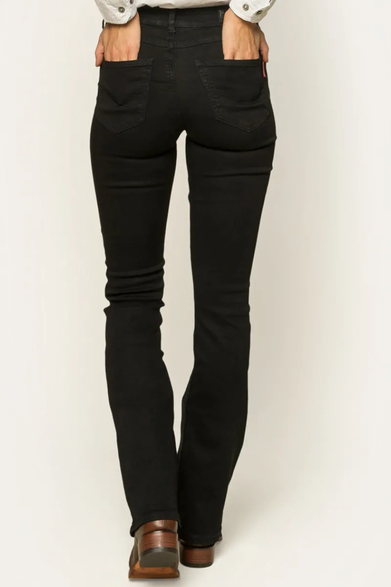 Discount Ringers Western Katherine Womens Mid-Rise Bootleg Jeans - Black