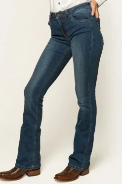 Best Ringers Western Katherine Womens Mid-Rise Bootleg Jeans - Classic Blue