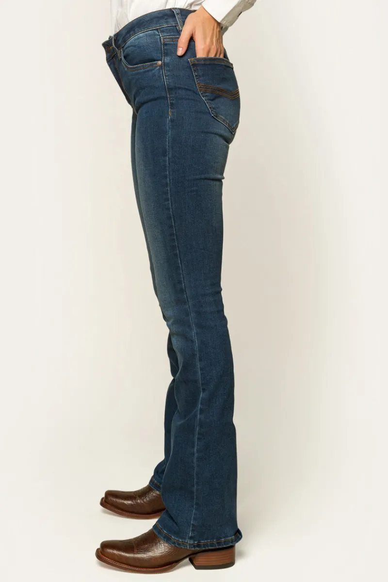 Best Ringers Western Katherine Womens Mid-Rise Bootleg Jeans - Classic Blue