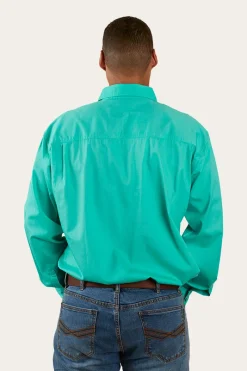 Clearance Ringers Western King River Half Button Work Shirt - Mint
