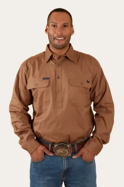 Online Ringers Western King River Half Button Work Shirt - Clay