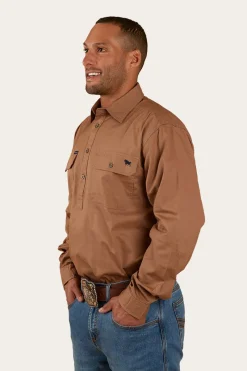 Online Ringers Western King River Half Button Work Shirt - Clay