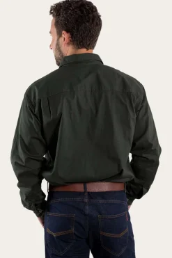 Best Ringers Western King River Mens Full Button Work Shirt - Cargo Khaki