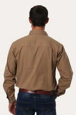 Clearance Ringers Western King River Mens Full Button Work Shirt - Clay