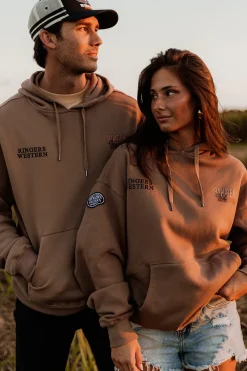 Sale Ringers Western KNX Oversized Unisex Hoodie - Camel