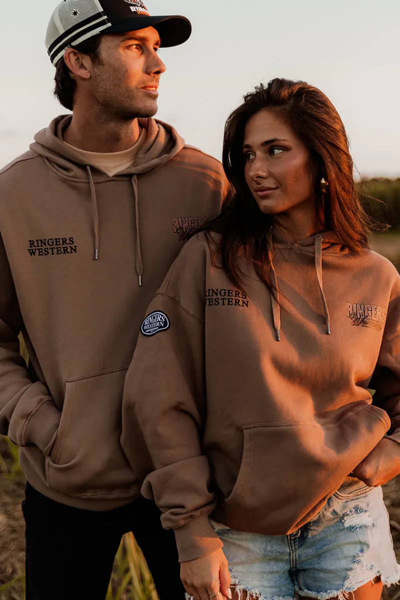 Sale Ringers Western KNX Oversized Unisex Hoodie - Camel