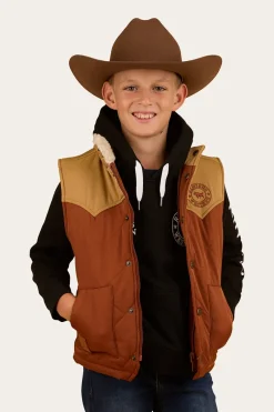 New Ringers Western Kynuna Kids Puffer Vest - Tobacco / Tan