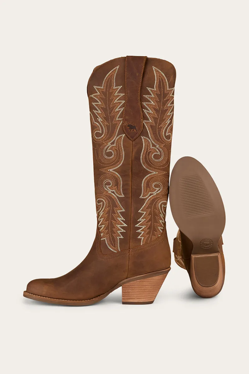 Ringers Western Lainey Womens Tall Western Boot - Brown