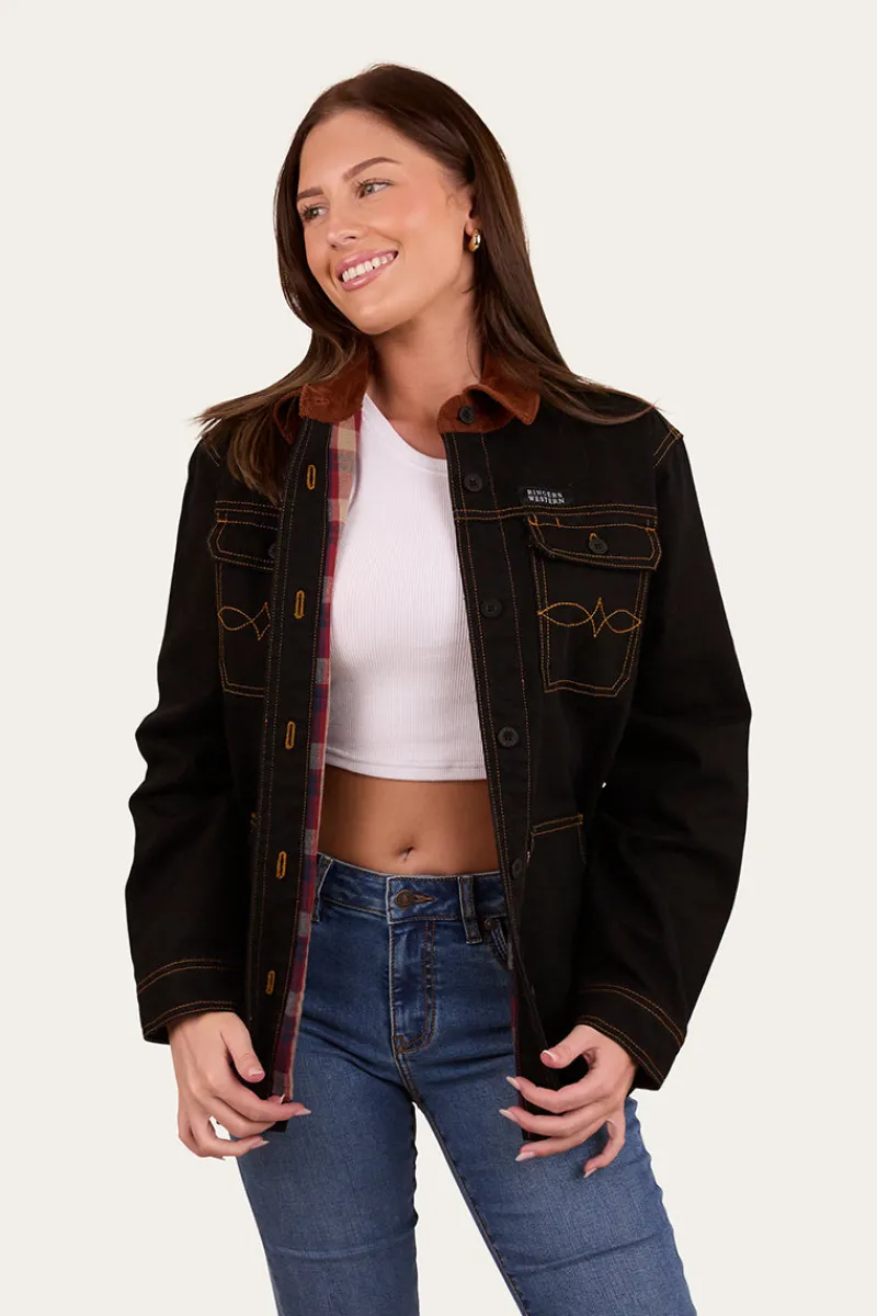 Ringers Western Leighton Womens Overshirt - Washed Black