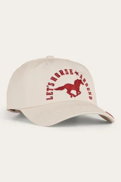 Hot Ringers Western Lets Horse Around Baseball Cap - Off White