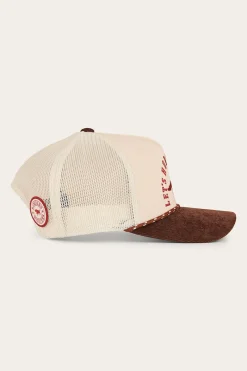 Discount Ringers Western Lets Horse Around Trucker Cap - Off White / Chocolate
