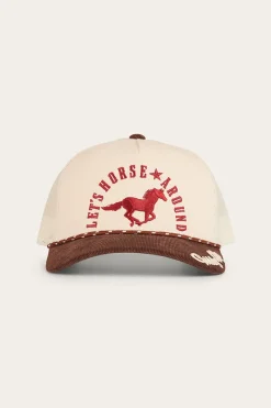 Discount Ringers Western Lets Horse Around Trucker Cap - Off White / Chocolate