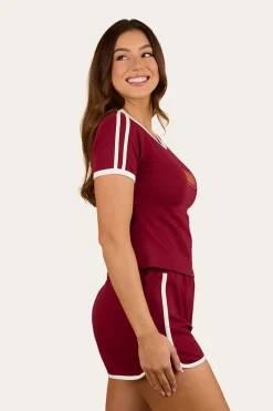 Best Ringers Western Lolita Womens Baby T-Shirt - Burgundy
