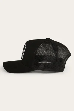 Outlet Ringers Western Long Haul Trucker Cap - Black