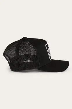 Outlet Ringers Western Long Haul Trucker Cap - Black