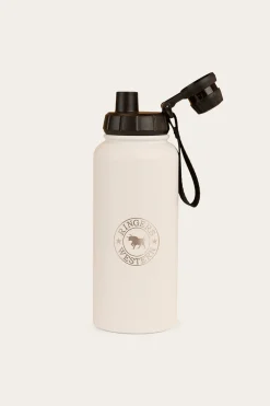 Clearance Ringers Western Longview Drink Bottle - White
