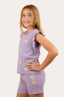 Discount Ringers Western Lyla Girls Rib Short - Violet