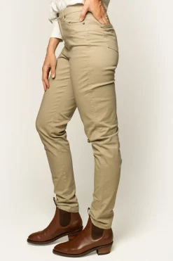 Ringers Western MacKenzie Womens 5 Pocket Stretch Drill Jeans - Khaki