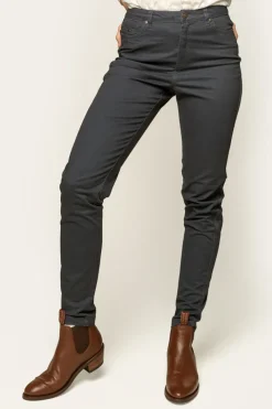 Best Ringers Western MacKenzie Womens 5 Pocket Stretch Drill Jeans - Steel Blue