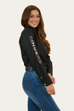 Clearance Ringers Western Malaya Womens Dress Shirt - Black / Pink Camo