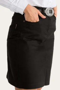 Best Ringers Western Maree Womens 5 Pockets Stretch Drill Skirt - Black